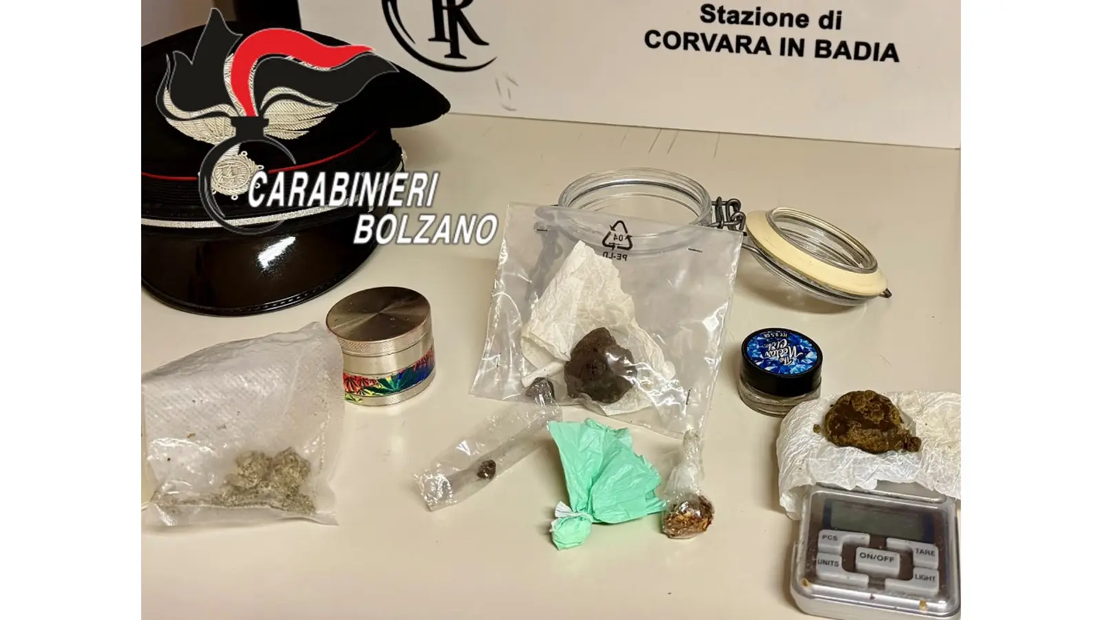 Droga a Corvara in Badia: un arresto e maxi sequestro dei Carabinieri