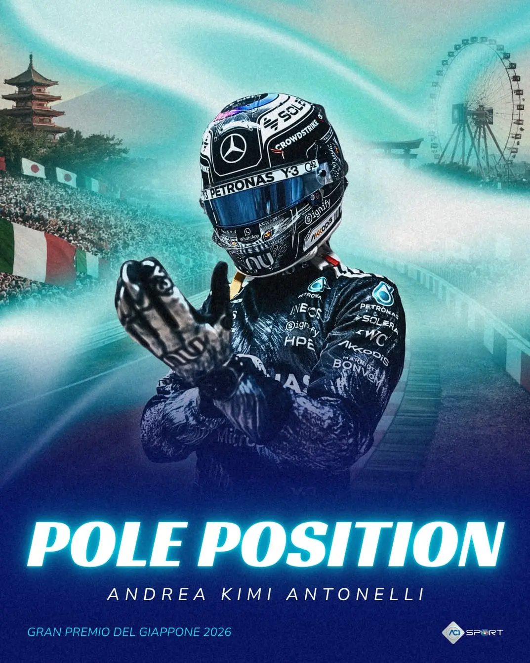 Antonelli in pole in Giappone: La Russa esulta