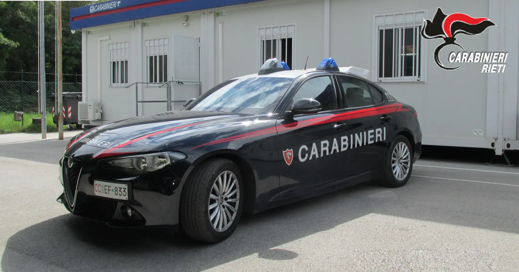Carabinieri Rieti: auto di servizio in dotazione