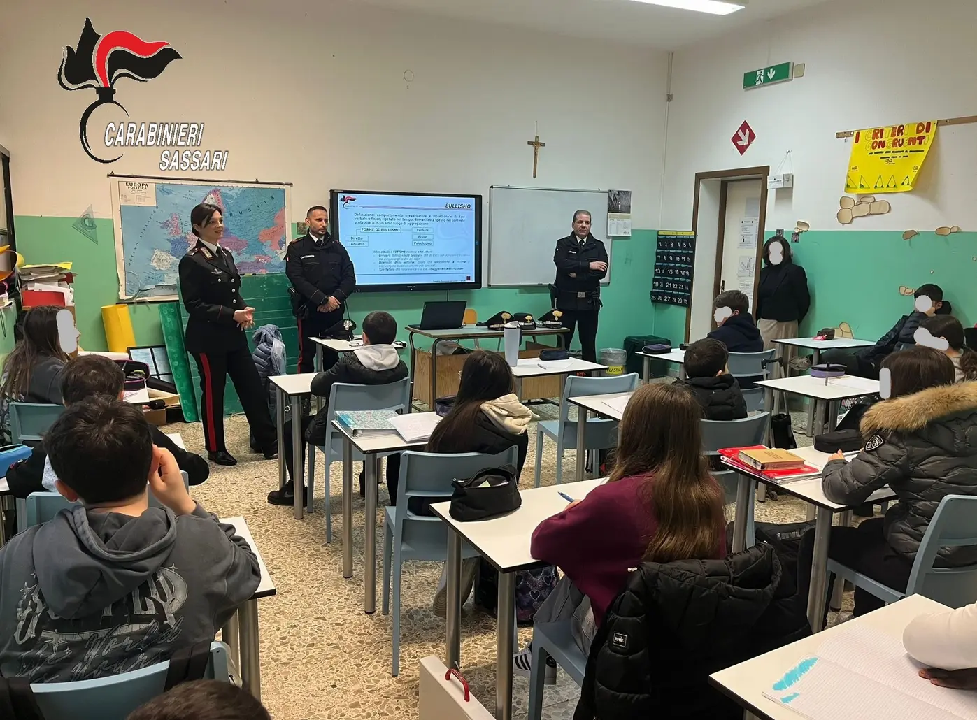 Carabinieri a scuola: lezione sul bullismo a Telti