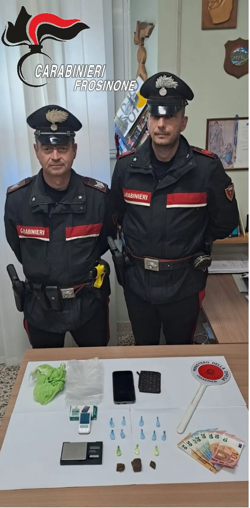 Cassino: 22enne arrestato per droga dopo inseguimento