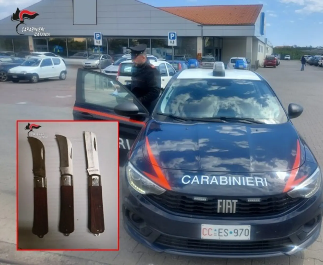 Fiumefreddo: denunciato per porto abusivo di coltelli