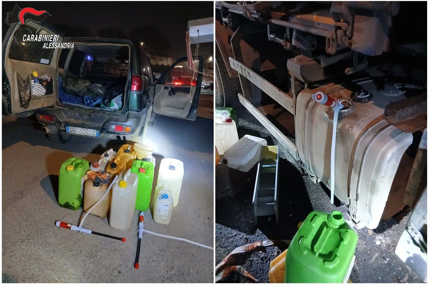 Furto gasolio da camion: arrestati due giovani ad Alessandria