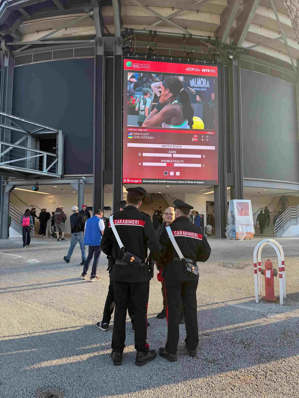 Internazionali BNL: controlli serrati dei Carabinieri al Foro Italico