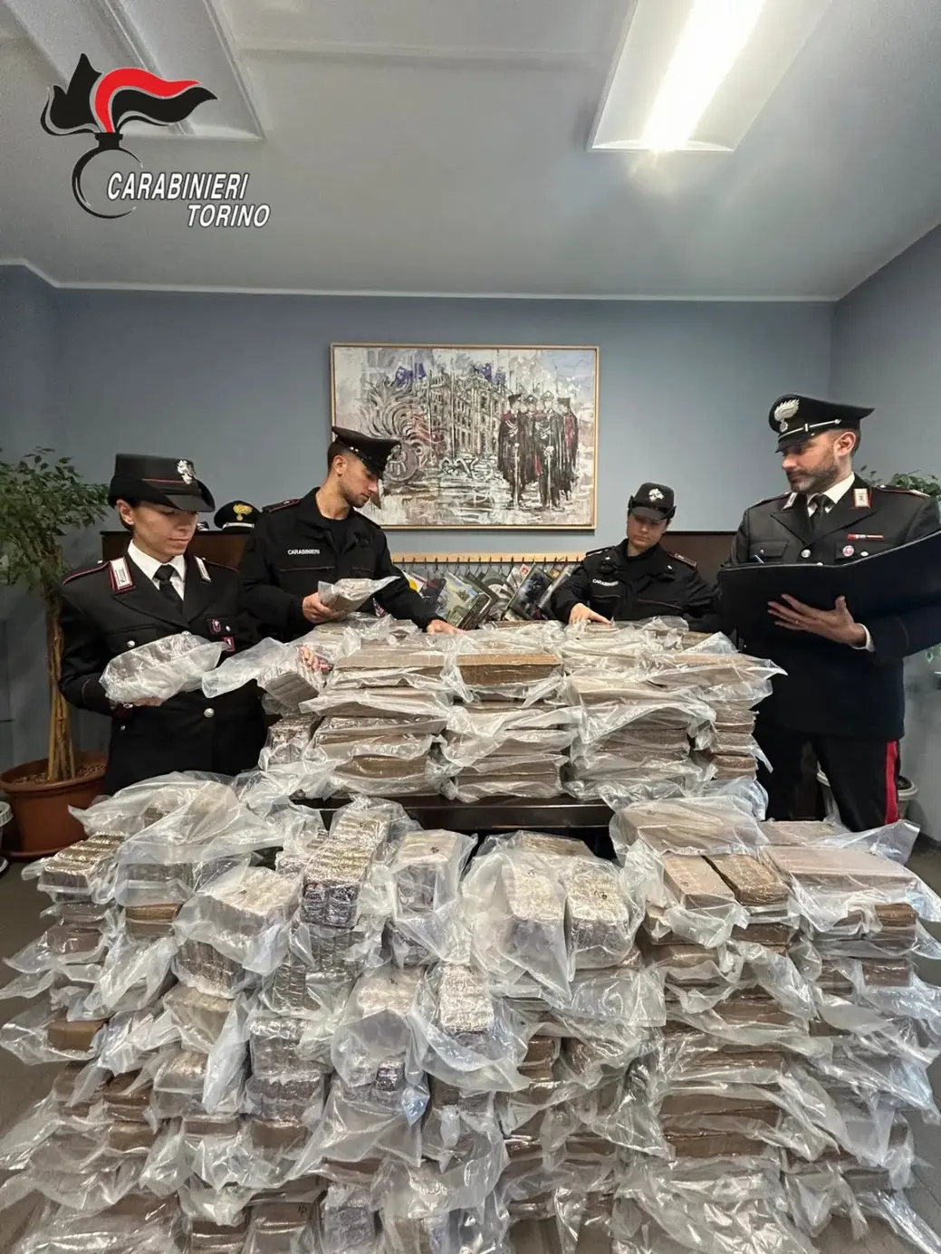 Maxi sequestro di droga a Torino: i Carabinieri sventano traffico