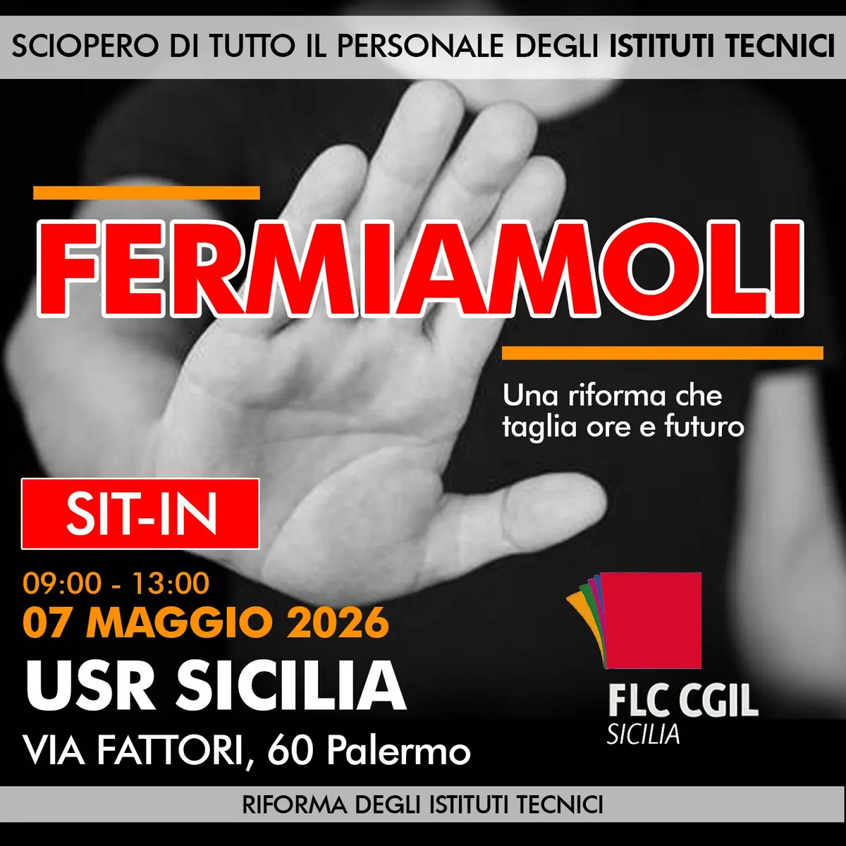 Scuola: FLC CGIL Sicilia protesta a Palermo il 7 maggio