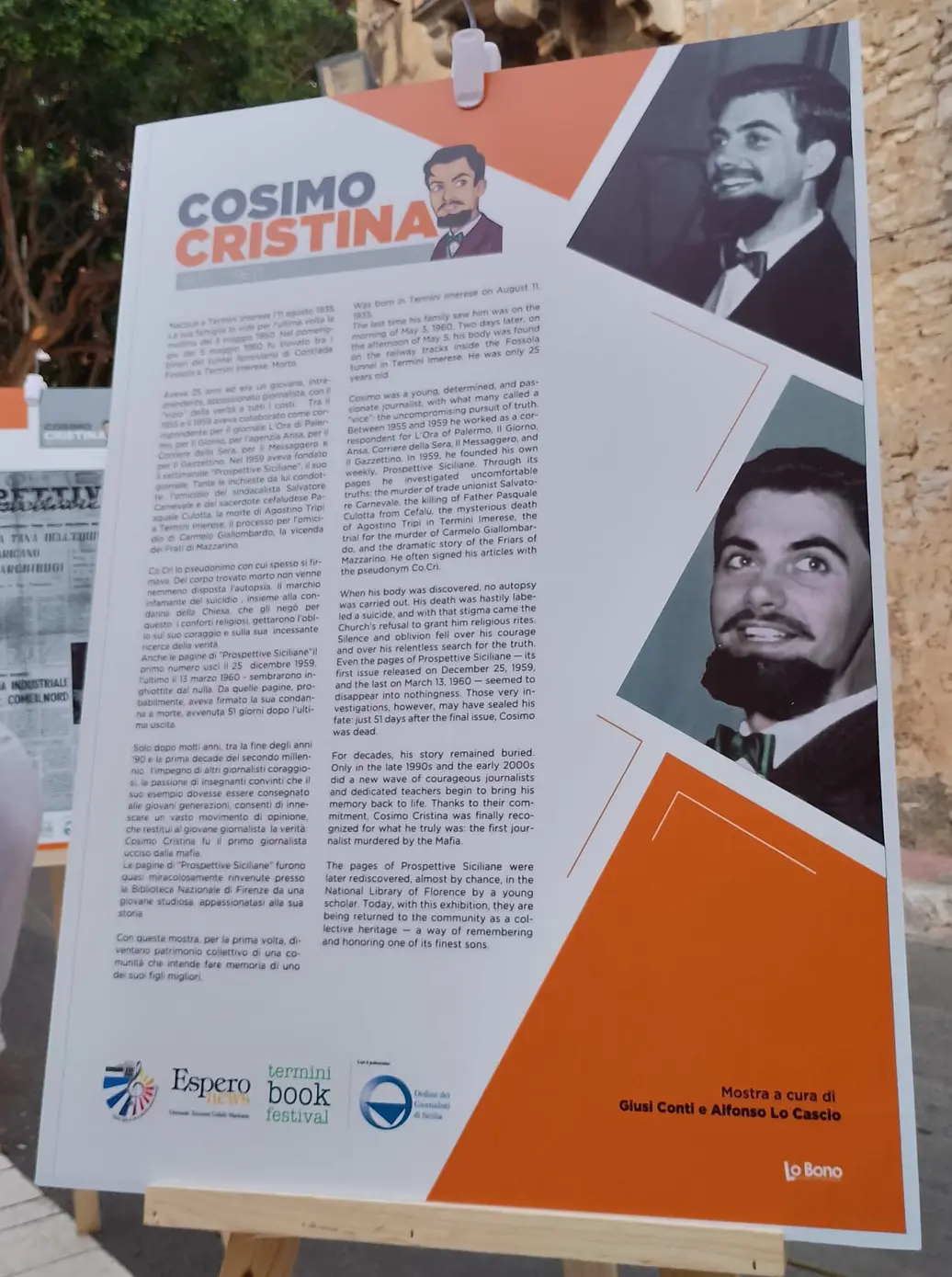 Termini Imerese: mostra su Cosimo Cristina, primo giornalista ucciso dalla mafia