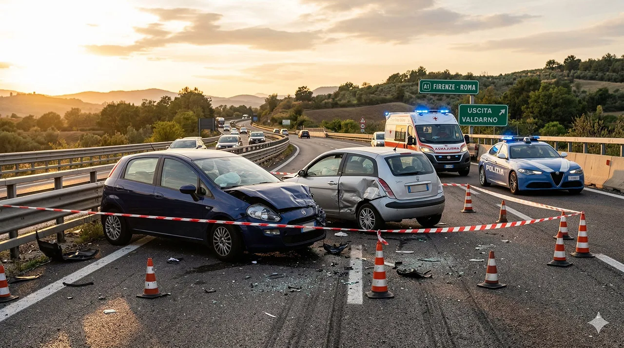 Avellino: auto ribaltata sulla Statale 303, traffico bloccato