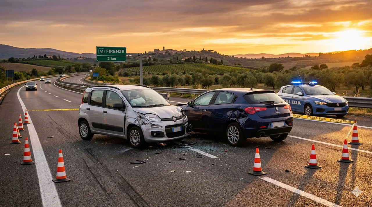 Como: pali e segnaletica stradale a terra in città