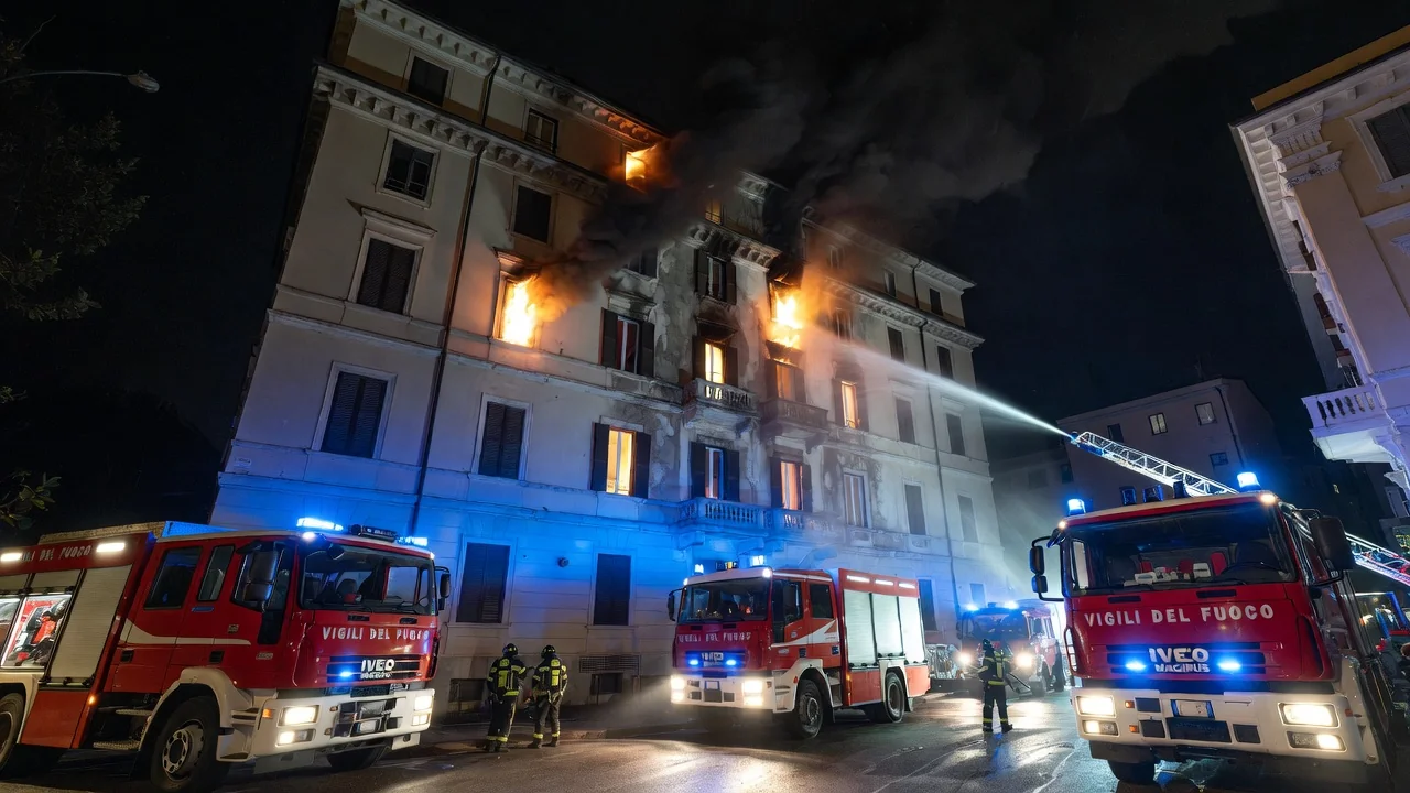 Vergiate: incendio devasta tetto, famiglia evacuata