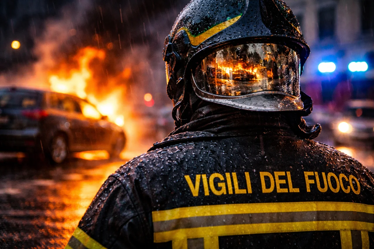 Saluzzo: auto in fiamme dopo incidente sulla tangenziale