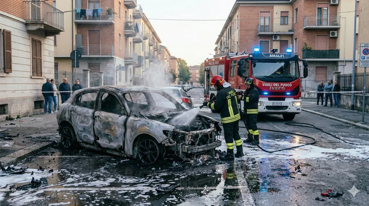 Santa Severa: Furgone in fiamme, Vigili del Fuoco intervengono in via Borsellino