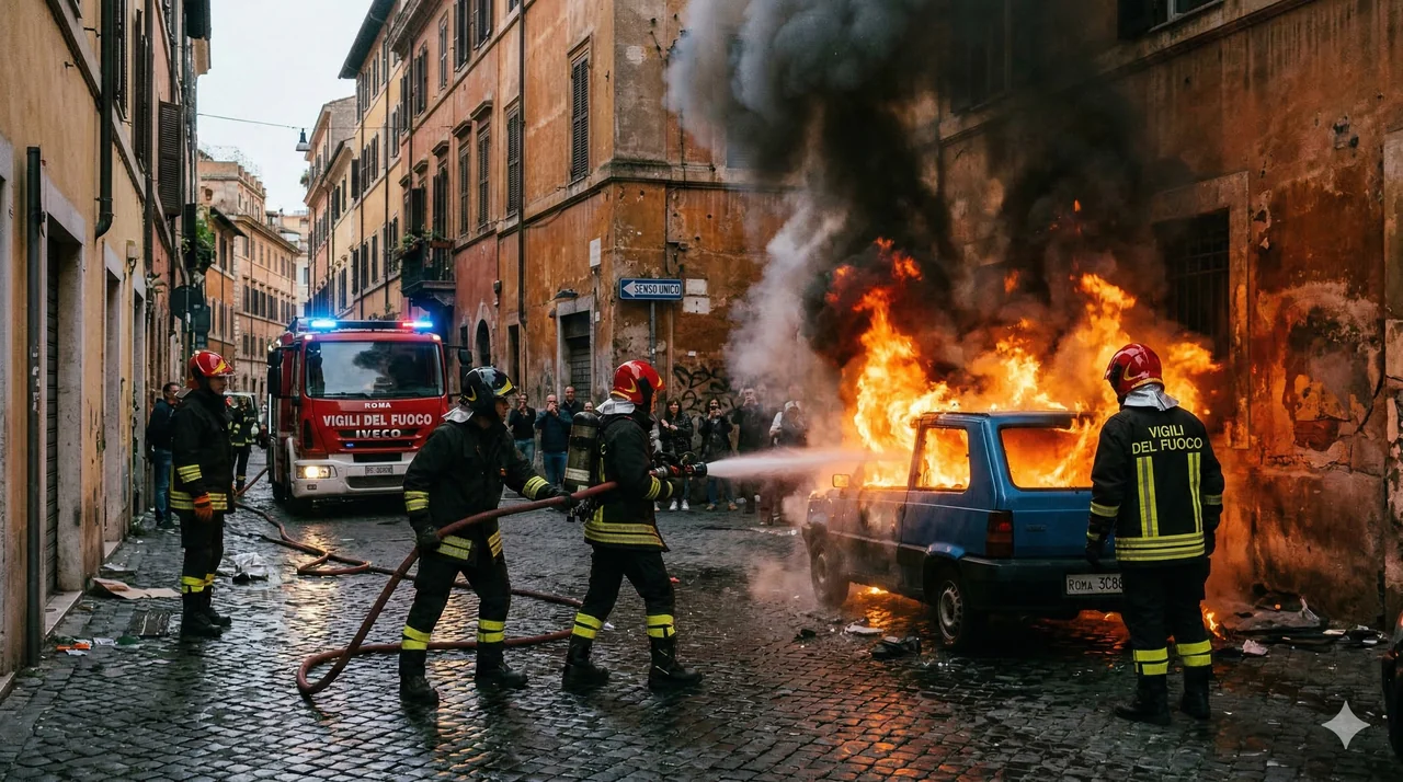 Soleto: Fiamme in ditta, distrutti due mezzi pesanti nella notte