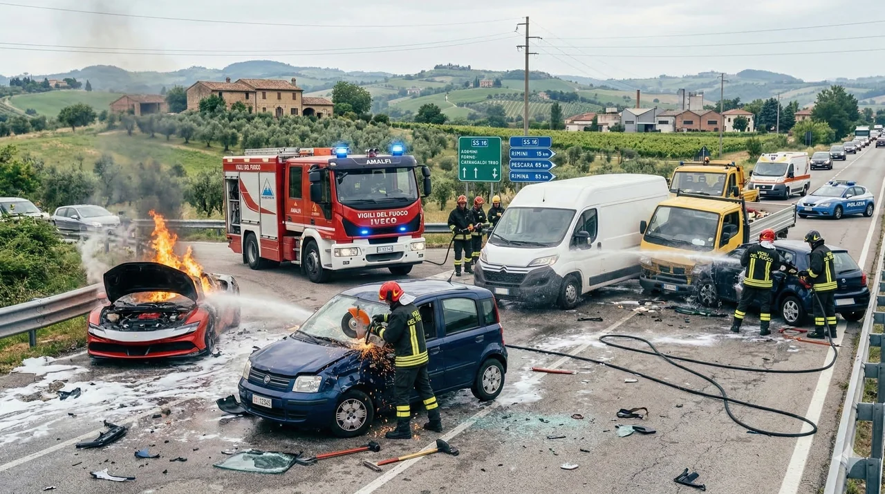Lomazzo: Auto in fiamme sulla A9, traffico in tilt nella notte